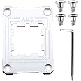 Micro Traders AM5 CPU Holder AM5 Anti-Bending Contact Frame with 4Pcs Screws & 1x Screwdriver Corrective Anti-Bending Fixing Frame 75x56mm/ 2.95x2.2in Silver