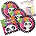 Panda-monium Happy Birthday Theme Plates and Napkins Serves 16 With Birthday Candles