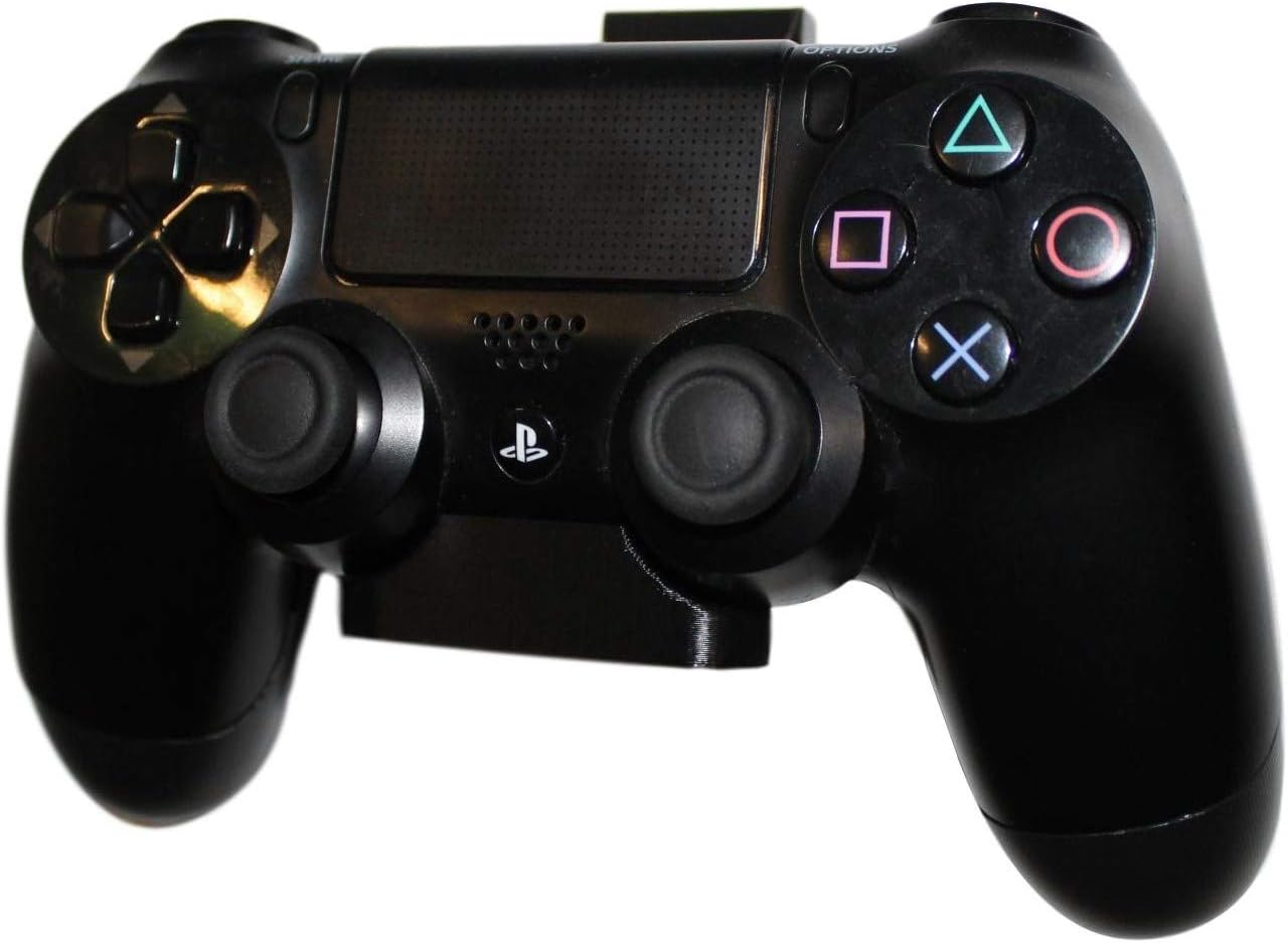 3d Lasers Lab Playstation 4 Dualshock Wall Mount/Display Stand| Damage-Free Kit| Easy Install | Sony (Black, 4)