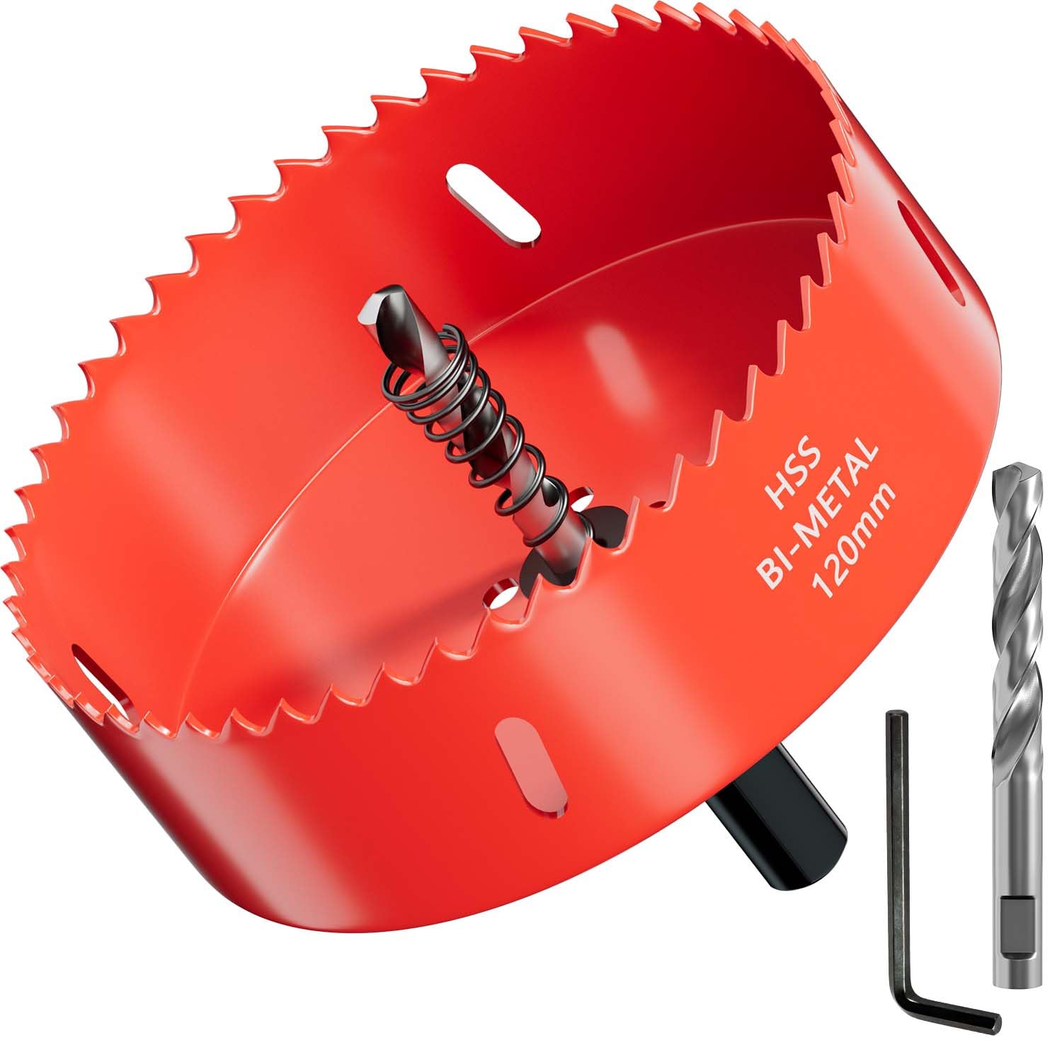 GARHWAL Bi-Metal Hole Saws - 120mm Wood Cutter, Metal Hole Saw, Circular Cutter for Walls, Core Drill Bit - Fast Cutting with Long-Lasting Blades for Plumbing, Conduits, Kitchens, Other DIY Projects