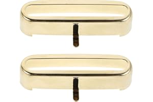Unomor 2pcs Open-top Brass Pickup Covers for Electric Guitar Single Coil Noise-reducing Guitar Pickup