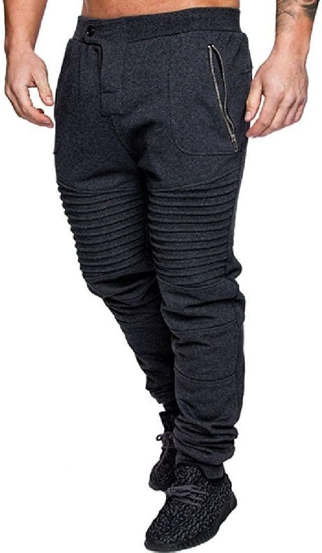 H&E Mens Baggy Athletic Sweatpants Sport Sport Ruched Running Jogger Pants Dark Gray US M