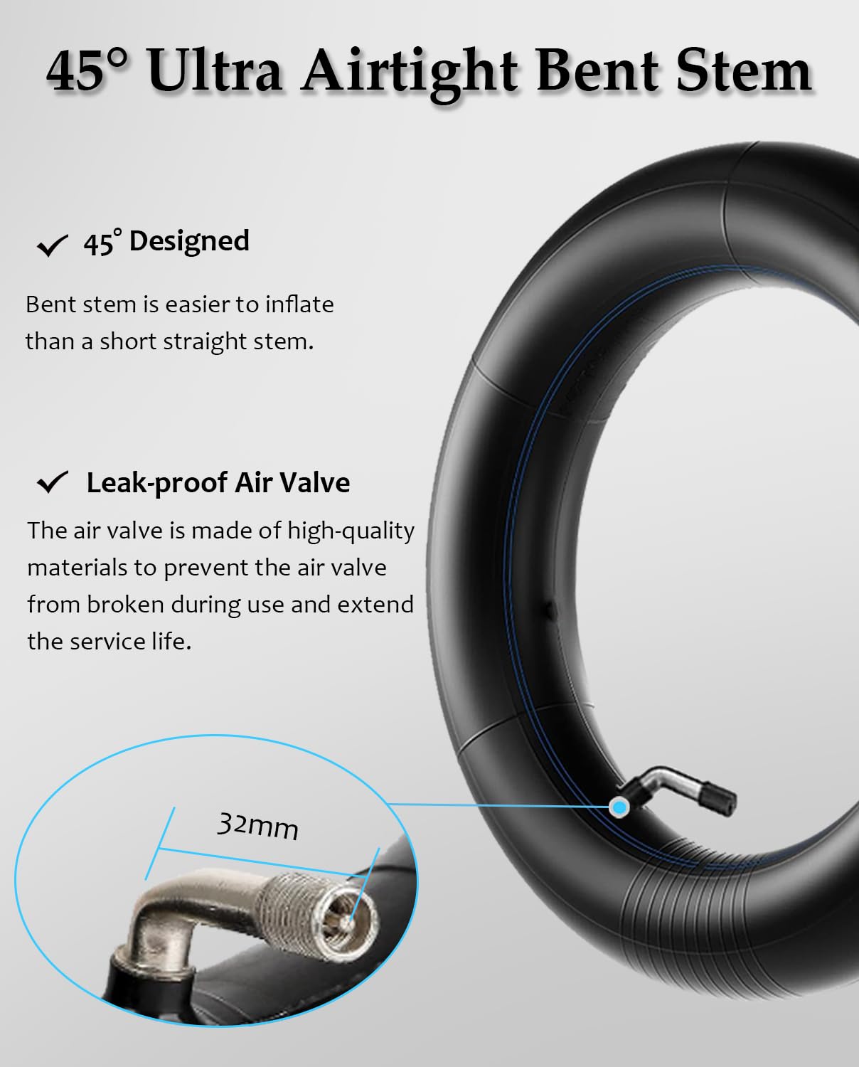 10 Inch 10x2.75-6.5 Off-road Tire Rubber Inner Tube Suitable for Speedway 5 Dualtron 3 Hover-1 Alpha JOYOR S Hiboy Titan PRO Electric Scooter Explosion-Proof Shockproof Super-Grip