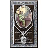 WJH St Cecilia Pewter Oval Medal with Continuous Loop Stainless Chain | Patron Saint of Musicians