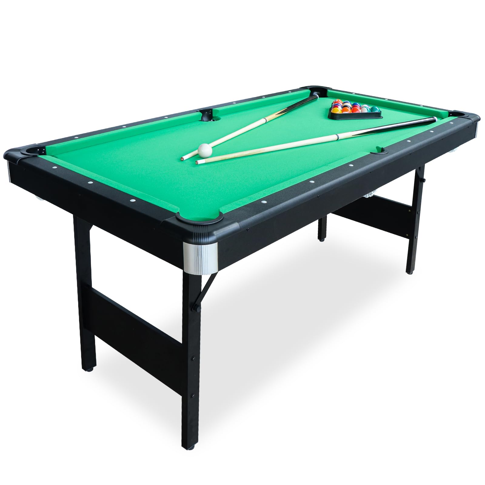 Photo 1 of ***MAY NEED A TRUCK***Seydrey 6-Foot Portable Foldable Pool Table with All Accessories – Compact Billiards Table for Home, Game Room, Apartment