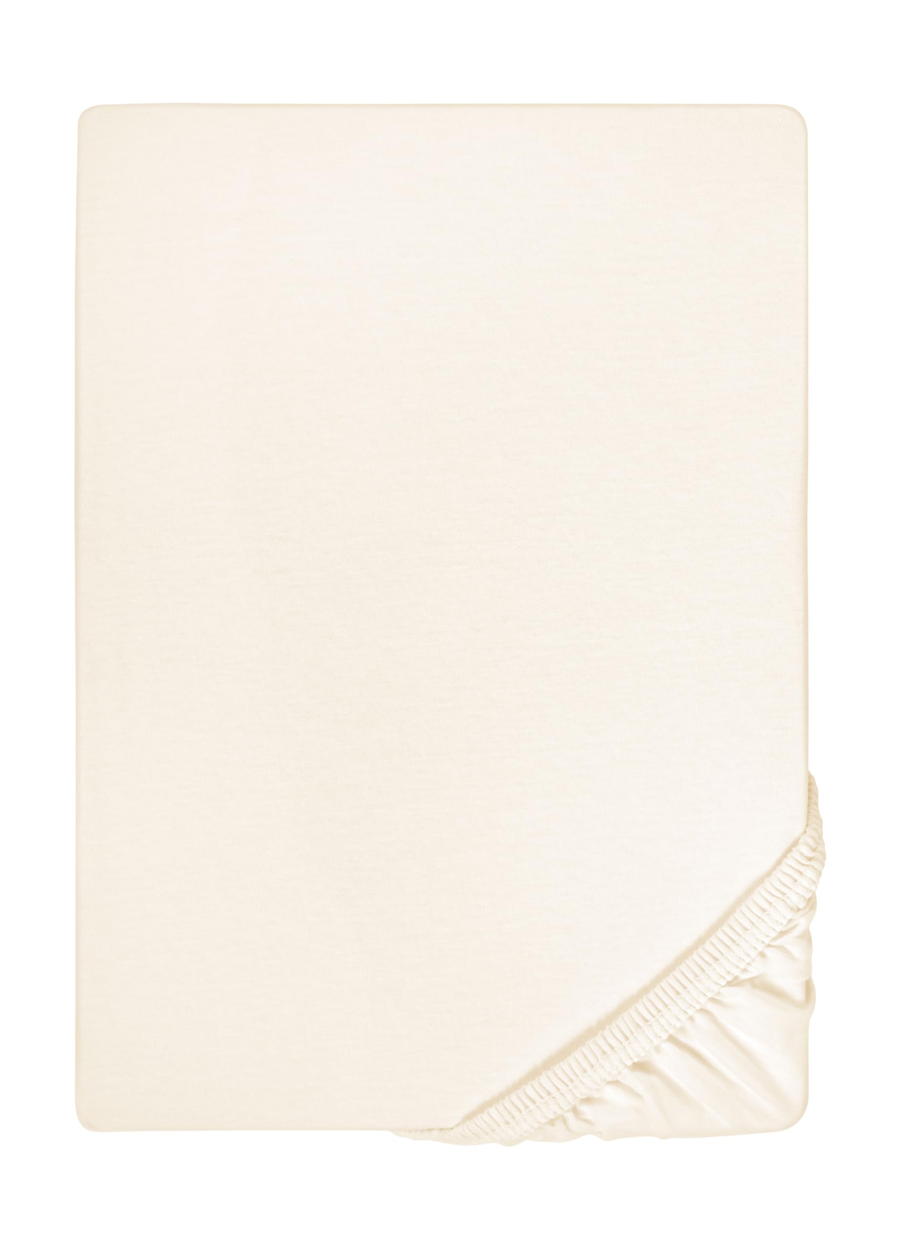 biberna 77144 Jersey stretch fitted sheet, according to Oko-Tex Standard 100, approx. 140 x 200 cm bis 160 x 200 cm ,Beige (natural)