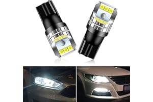 APMAT 194 LED Bulbs for License Plate Light 6500K Bright White, T10 168 194 168 2825 W5W Bulb for Car Dome Door Map Courtesy Trunk Cargo Lights, Pack of 2