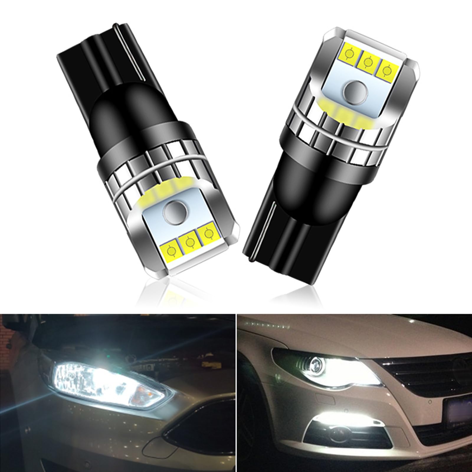 Photo 1 of APMAT 194 LED Bulbs for License Plate Light 6500K Bright White, T10 168 194 168 2825 W5W Bulb for Car Dome Door Map Courtesy Trunk Cargo Lights, Pack of 2