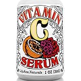 Vitamin C Serum with Hyaluronic Acid for Face and Eyes - Organic Skin Care with Natural Ingredients for Acne, Anti Wrinkle, Anti Aging, Fades Age Spots and Sun Damage - 1 OZ