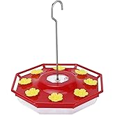 Hummingbird Feeder Leak Proof 16oz Hanging Bird Feeder Easy to Clean Attracts Hummingbirds for Outdoor Garden Decoration