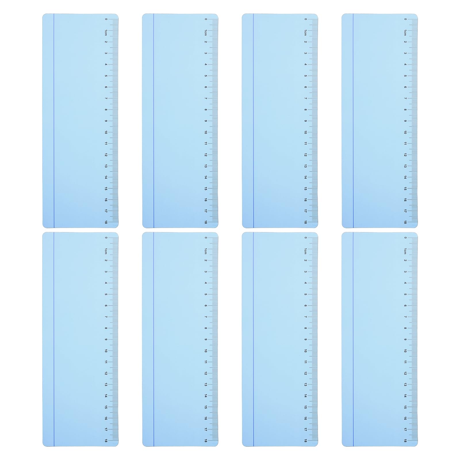 PATIKIL Guided Reading Strips, 8pcs Highlight Colored Overlay Bookmark Reading Tracking Ruler with Line Teacher Teaching Supplies for Classroom, Sky Blue — image 1
