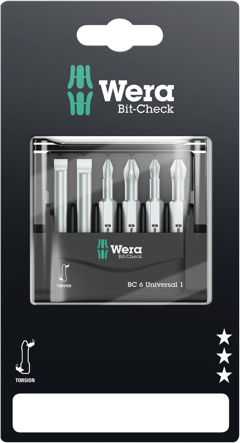 Wera Bit-Sortiment, Bit-Check 6 Universal 1 SB, 6-teilig, 05073635001, White - Image 4