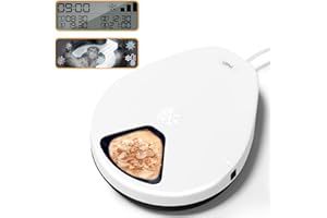 KUBVICI UBPET Automatic Cat Feeder Wet Food, 2025 Upgraded Refrigerated Auto Cat Feeder with Semiconductor Cooling, 4 Days Freshness 5 Meals, Pet Food Dispenser for Cats and Small Dogs, Easy to Clean(White)