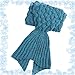 Yowao Mermaid Tail Blanket Adult Handmade Knitted Fish Scales Pattern and All Seasons Warm Your Feet Sleeping Bag 74.86 x 35.46 inch (190x90cm) (Blue Lake)