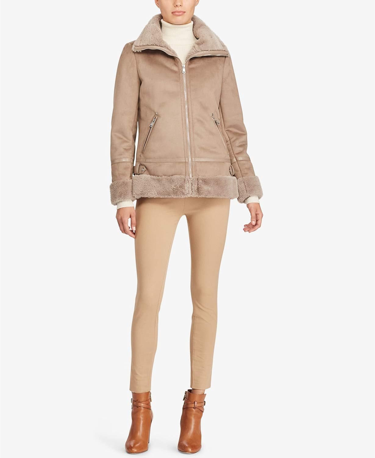 lauren ralph lauren faux shearling coat