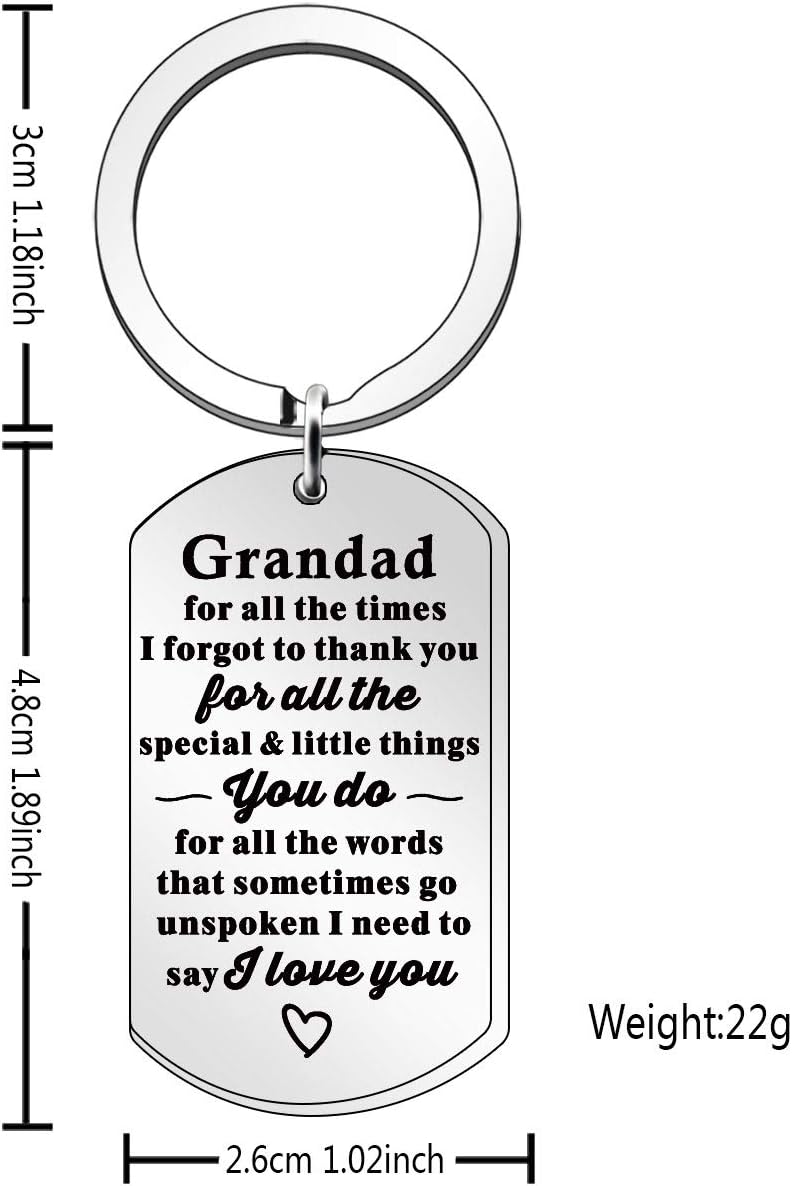 JETTOP Grandad Gifts from Grandchildren -Gifts for Grandad Birthday Christmas Fathers Day Gift, Silver - Image 3