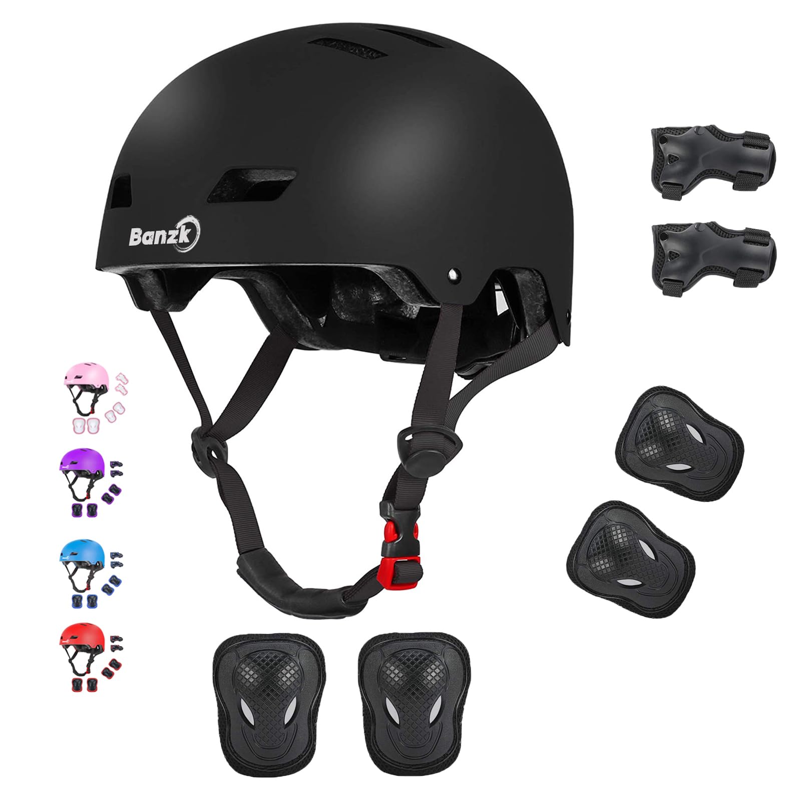 Photo 1 of Kids Bike Helmet for 3-5-8-14+ Age Girls and Boys, Kids Helmet with Knee Pads Elbow Pads Wrist Guards,Ventilation Multi-Sport Scooter Roller Skate Rollerblading Skateboarding Climbing Cycling