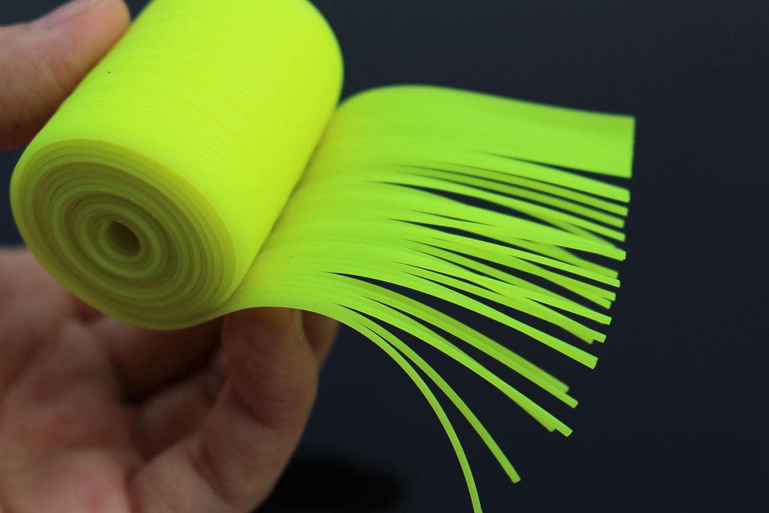 Tigofly 1m UV Fluo Yellow Silicone Skirts Round Cylinder 1/32" 0.9mm Spinner Bait Squid Rubber Thread Fly Tying Materials