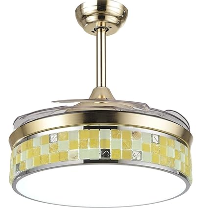 Amazon Com Yang Invisible Fan Ceiling Light Automatic Telescopic