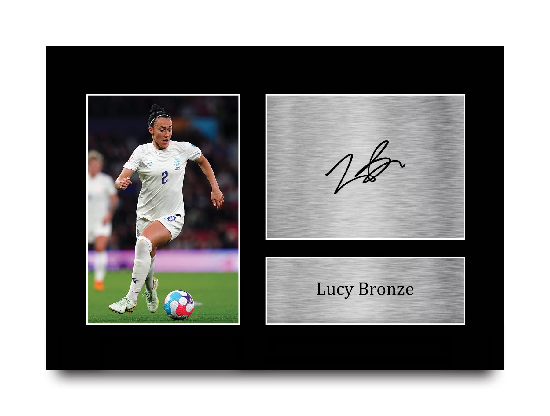 HWC Trading A4 Lucy Bronze Womens England Gifts Printed Signed Autograph Picture for Football Fans and Supporters - A4