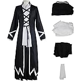 Volrath Adult Anime Black Robe Cloak Kurosaki Cosplay Costumes Japanese Traditional Swordsman Halloween Outfits Sets