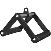 Fit4Fun Double D Row Handle Cable Attachment, Non-Slip Rubber Grip V Bar for Gym Cable Machine, Heavy Duty Row Handle for Back Training