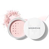 Morphe Bake &amp; Set Brightening Setting Powder - Lightweight, Talc-Free, Loose Powder for Face Makeup with a Soft, Natural Finish - Minimizes Shine for Up to 24HR - Brightening Pink (0.09 oz)