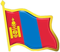 Mongolia Flag Lapel Pin - Enamel Metal National