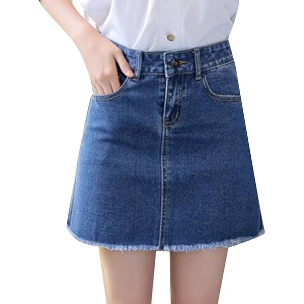 Jupe Mini Jeans Free People - Bleu - Taille 24 - NWT Zip It Up