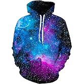 sanatty Unisex Hoodies 3D Print Galaxy Pullover Hooded Sweatshirt Hoodies with Big Pockets for Men, Teen Boy, Women