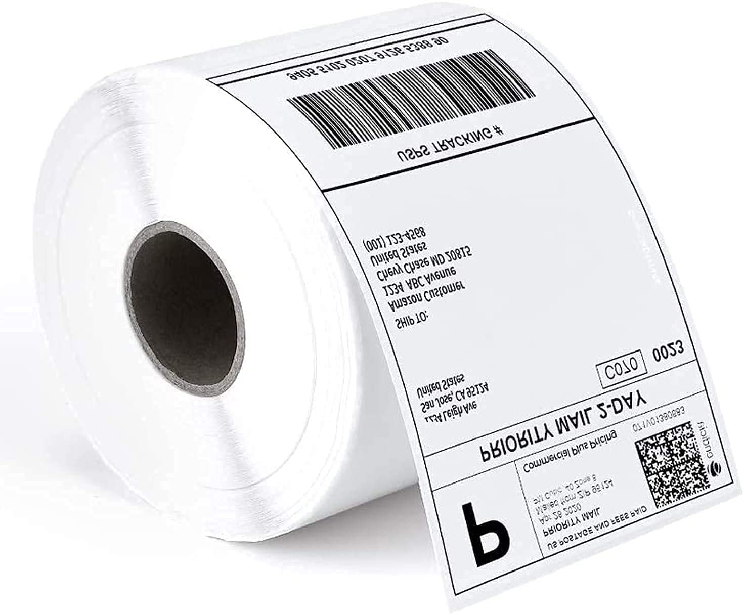 Smooth Papers Direct Thermal Label Printer 4'' x 6''(100mm x 150mm), Desktop/Address Thermal Label Printer, Compatible with Amazon, Etsy, Shopify, Royal Mail, UPS, Hermes (1, 500 Label)
