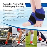 NEWGO Ankle Ice Pack Wrap 2 Pack Reusable Gel Hot Cold Therapy view 2