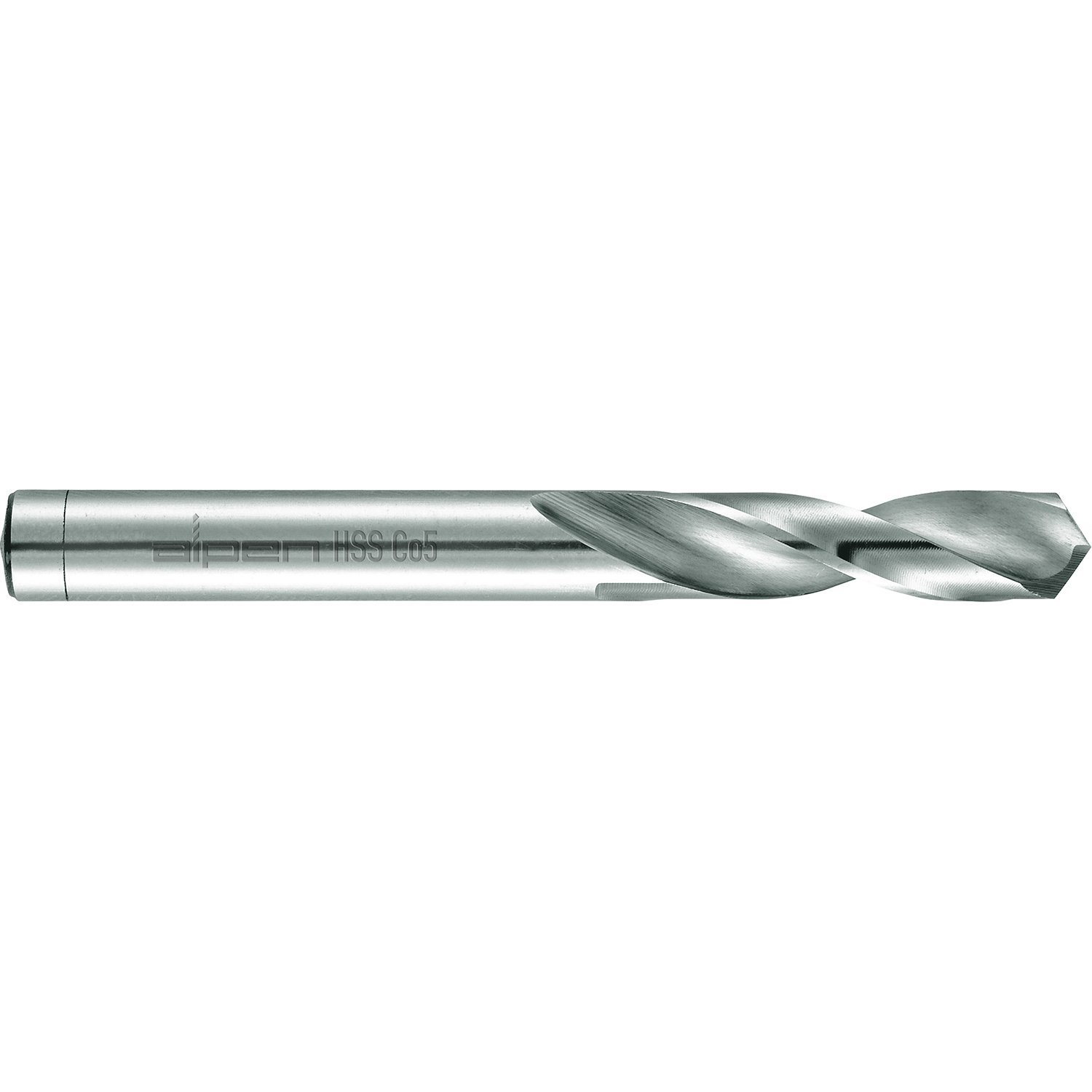 Alpen 90101200100 Cobalt Stub Drills PZ HSS-ECO WN102 Bright, 0 V, Grey, 12.0 mm