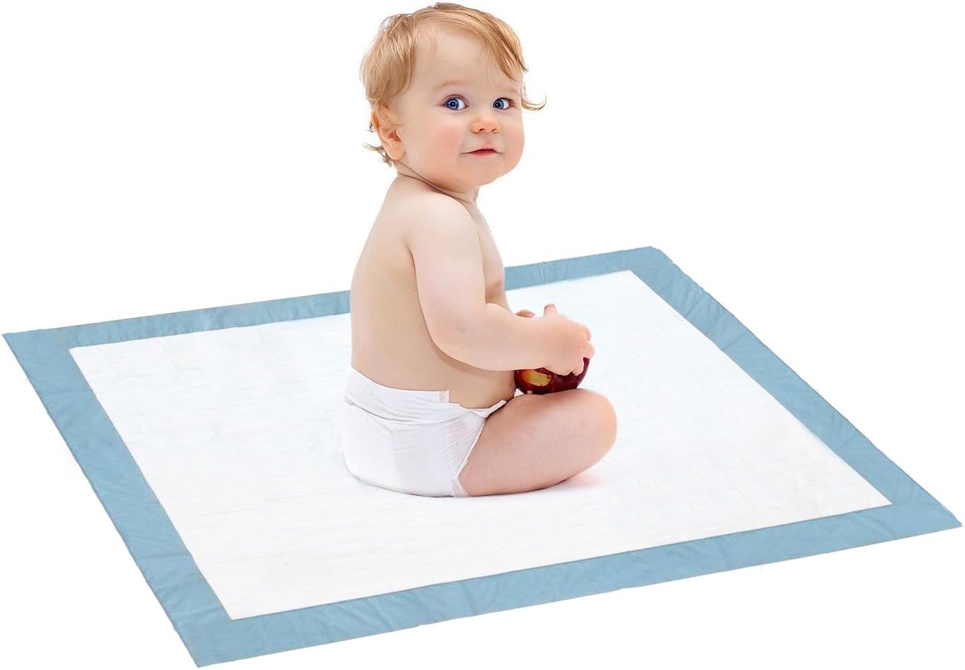 Best Disposable Underpads, Puppy Super-Absorbent Wee Wee Housebreaking Training Underpads With Non-Permeable Layer At The Bottom And Sides, Size 23X24, Top Quality Made in USA