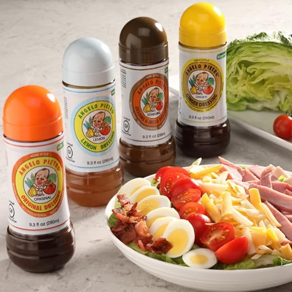 PIETRO DRESSINGS ORIGINAL DRESSING, 9.3 OZ. – NATURAL, DELICIOUS DRESSING AND MARINADE FOR VEGETABLES, PASTA SALADS, BEEF, PORK, SEAFOOD – GLUTEN-FREE, MSG-FREE, VEGAN SALAD TOPPINGS
