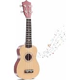 21 Inch Wooden Acoustic Guitar Musical Instrument for Beginner (Burlywood)