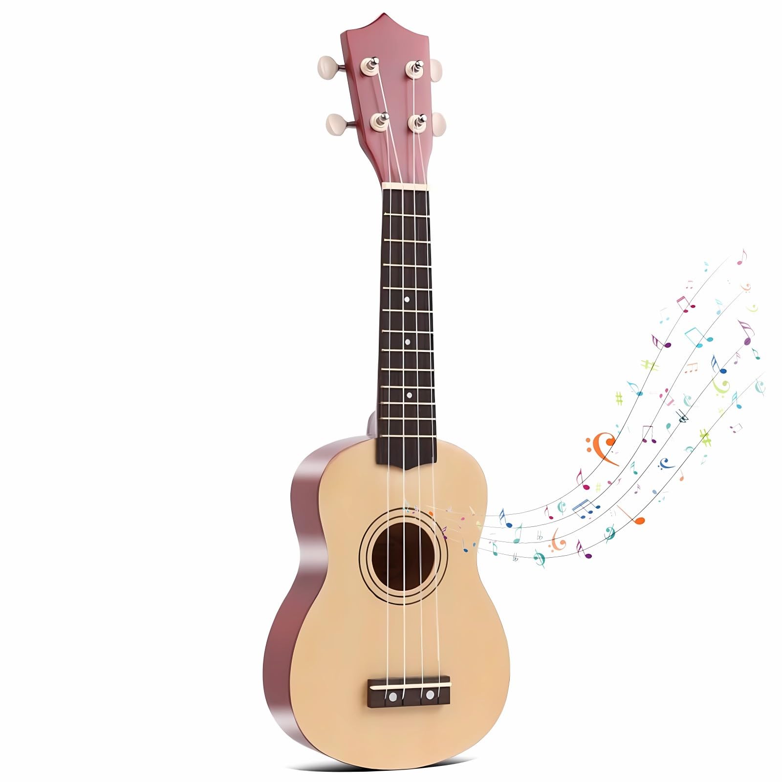 Photo 1 of * ACCESORIES INCLUDED ARE 1 PICK, ALSO INLUDED IS 1 EXTRA STRING, MM SIZE UNDEFINED *21 Inch Wooden Kids Toddler Child Children Acoustic Guitar Musical Instruments Ideal for 3-9 Year Old Boys Girls Gifts (Burlywood)