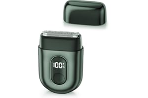 Fangaci Electric Foil Shavers for Men: Mini Electric Razor with Big LED Display & 3 Floating Blades - IPX7 Waterproof Wet Dry Face Razor, USB Type C