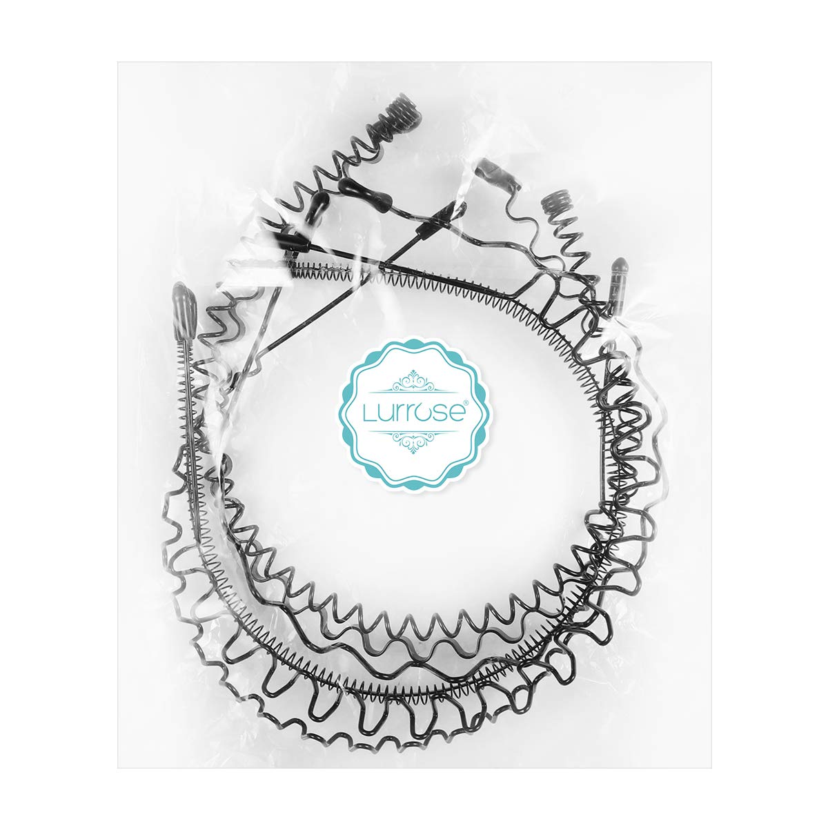 Lurrose 6Pcs Unisex Wavy Headband Metal Hair Hoop Ordinary Headwear Hair Accessories for Women Men: Beauty