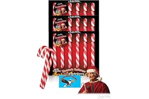 Archie McPhee DANTE'S INFERNO Spicy Christmas Holiday Candy Canes 18 COUNT - Stocking Stuffers Gift Present Funny Novelty Weird Prank Gag Joke - Includes PITCHING PIGEON Brand Magnet