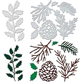 KVMDVSY Christmas Metal Cutting Dies Pine Cone Pine Branch Pine Leaf Die Cut for Card Making DIY Scrapbook Decorative
