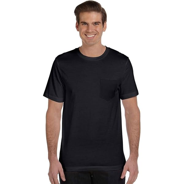 Bella Canvas Men's Fitted Jersey Pocket T-Shirt - Short Sleeve, Dark Grey Heather - View #8