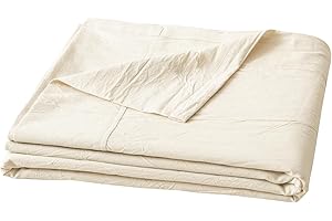 BESTOUCH Flat Sheet Only 100% Washed Cotton Linen Feel Wrinkle-Free, Fade-Resistant, Stain-Resistant, Bed Top Sheet, Solid Almond Milk Grey King