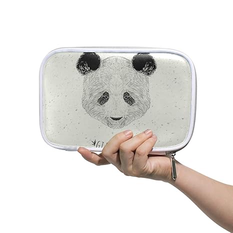 Amazoncom Leather Large Black Cute Panda Sketch Painting