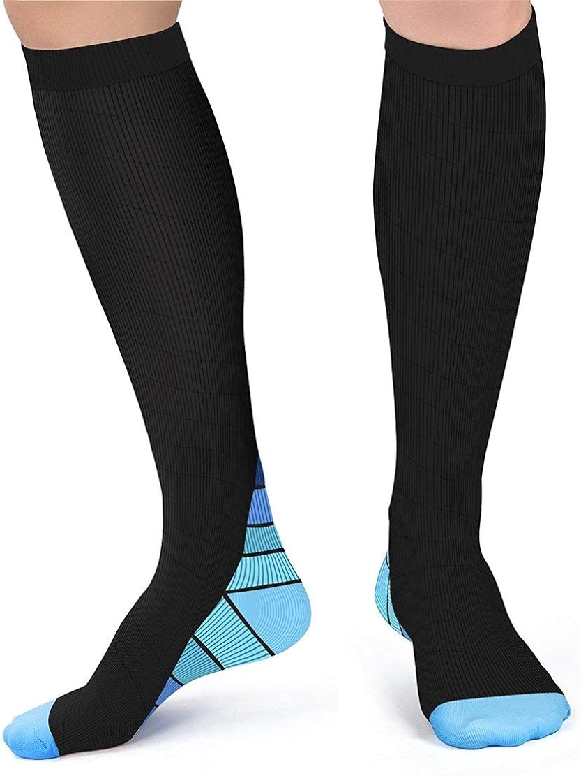 Amazon プレミアム 圧縮ソックス 男女通用の圧縮筋靴下 アーチ サポートソックス コンプレッション ランニング バスケ 両足入り