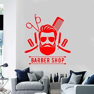 haotong11 Peluquería para Hombres Pegatinas de decoración Puerta y