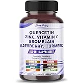 PEAKPURY Quercetin Elderberry Turmeric Vitamin C Zinc - Immunity Support