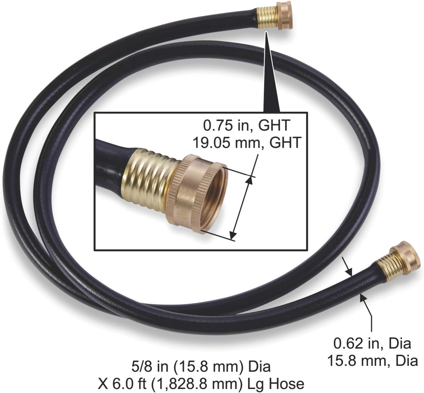 Liberty Garden Products 502G Replacement Leader Hose Black Hose