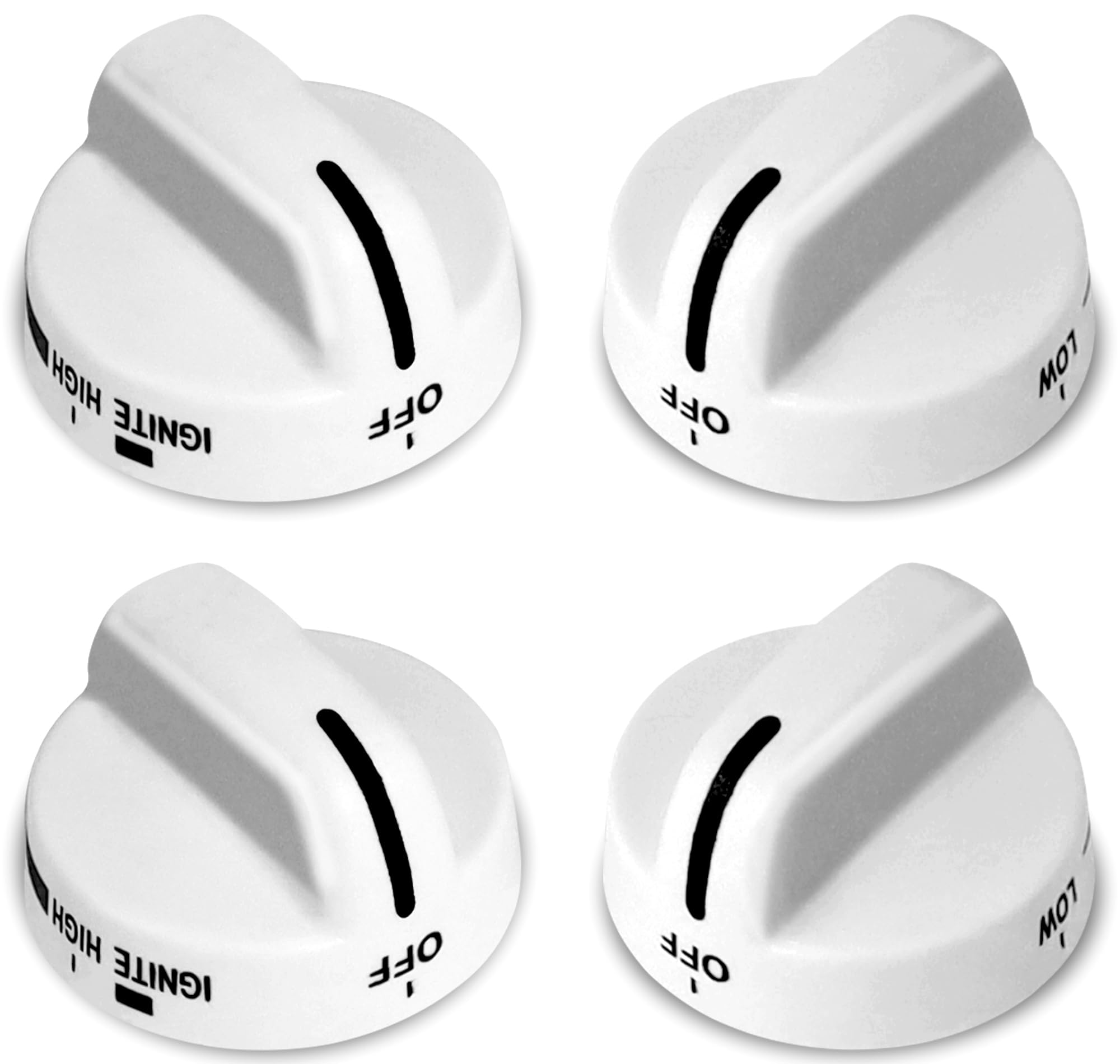 Photo 1 of TOMOON WP8273104 8273104 Surface Burner Control Knobs with D Shaft - Gas Stove Knob Replacement Fit for Whirlpool Roper Stoves Ranges - 4 Pack