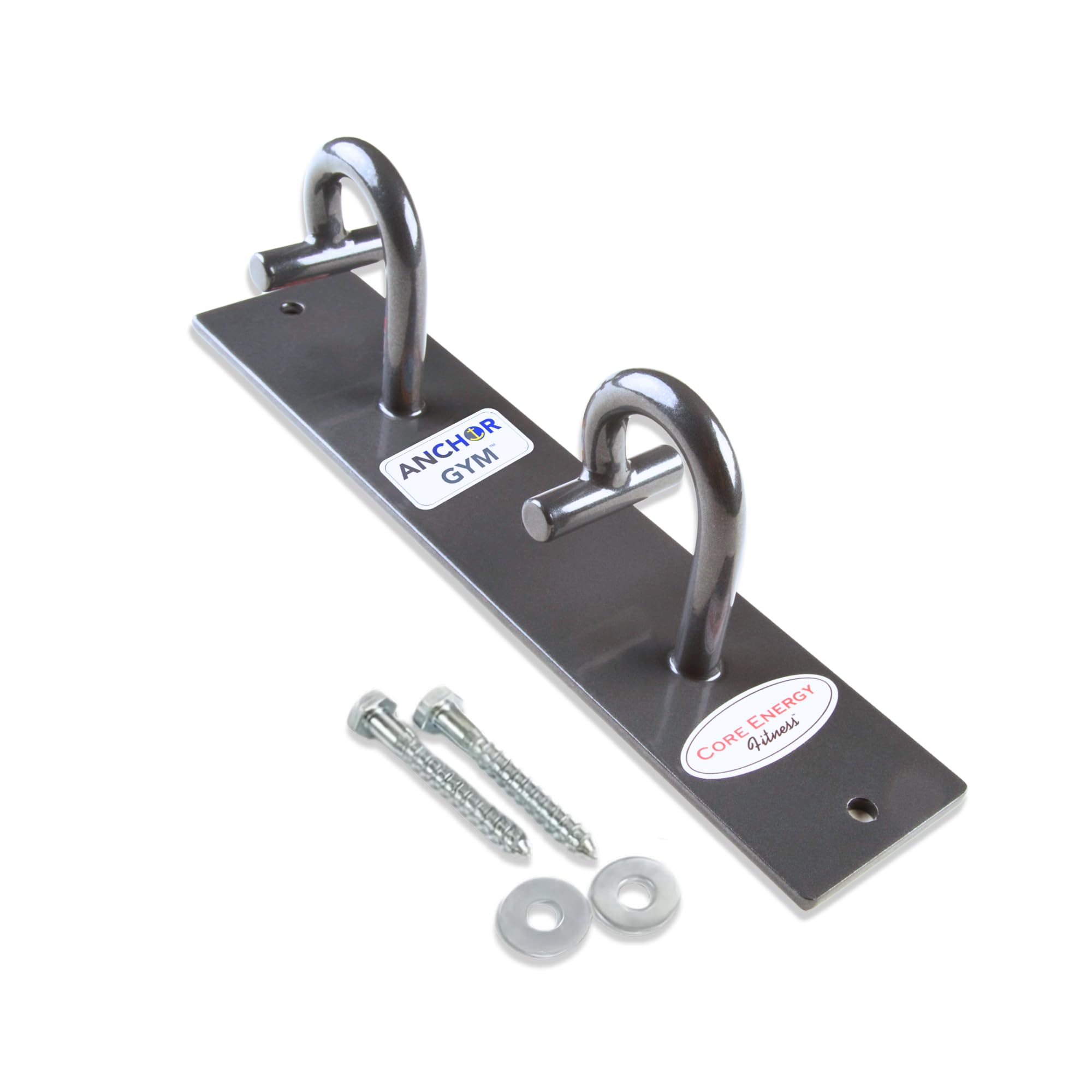 Anchor Gym H2 - Resistance Band Wall Anchor - Double Anchor Wall Mount for Resistance Bands for Bodyweight Straps, Strength Training, Home Gym (Wooden Mounting Screws Included)